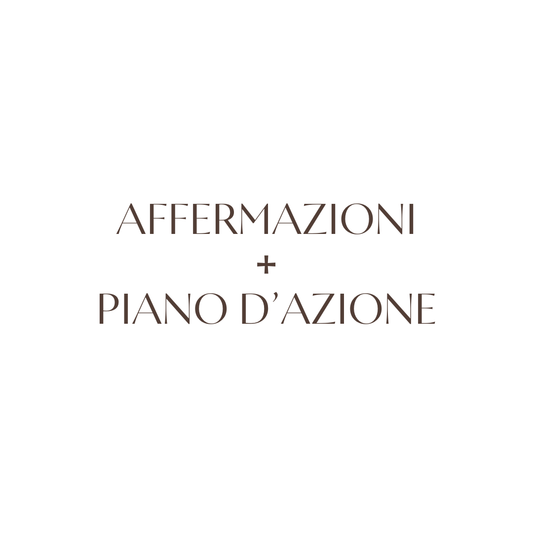 Affermazioni personalizzate + PIANO D'AZIONE